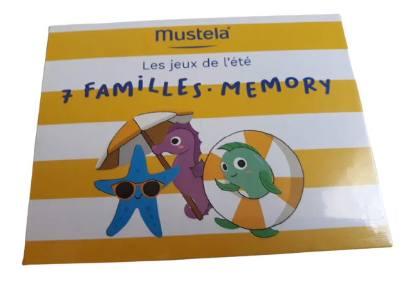 Coffret jeux de 7 familles et memory - mustela - neuf dans son emballage