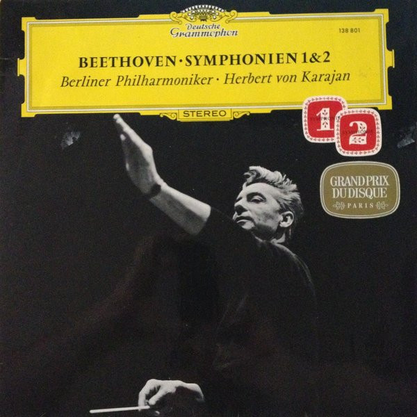Ludwig Van Beethoven - Symphonies n°1 en ut majeur - n°2 en ré majeur - Orchestre Philharmonique de Berlin - Herbert Von Karjan - VG
