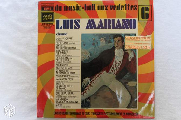 Luis Mariano – Du Music-Hall Aux Vedettes 6 - G