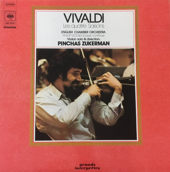 Vivaldi - English Chamber Orchestra - Philip Ledger - Basse Continue - Violon Solo & Direction - Pinchas Zukerman – Les Quatre Saisons - G