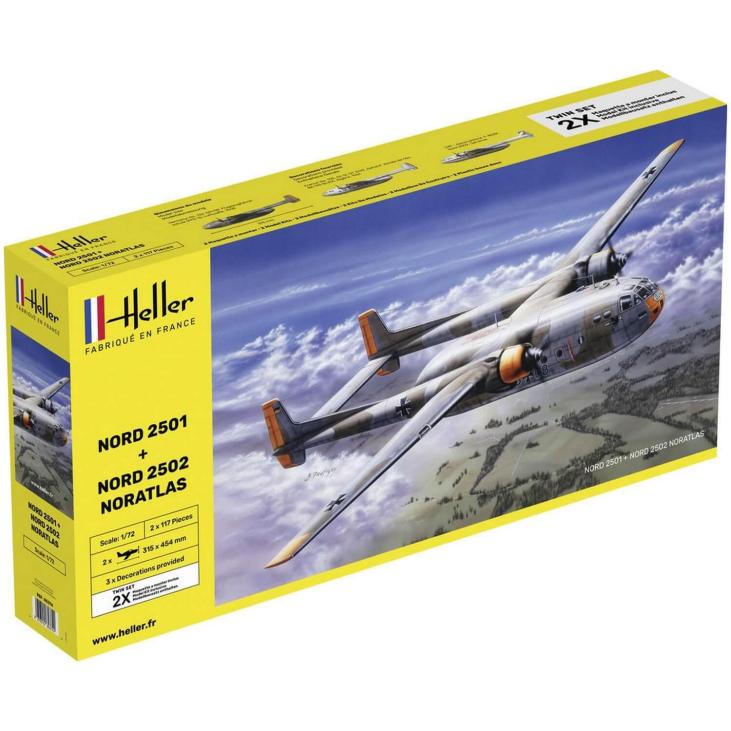 Heller Maquettes Avions - Starter Kit - Nord 2501 et Nord 2502 - NORATLAS - Bon état -