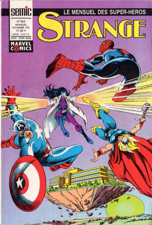 Strange - BD - le mensuel des super héros - n° 263 - Marvel comic - semic - 1991 - bon état