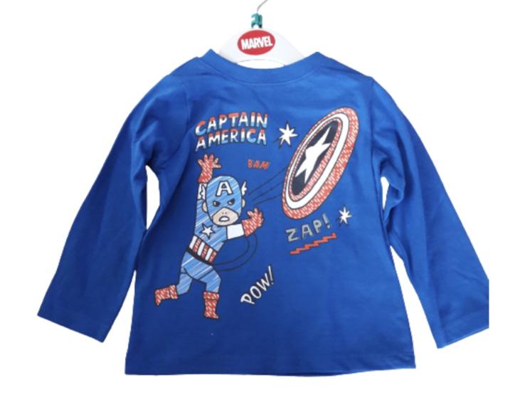 T shirt  - Manche longue - Captain America - taille 12 mois