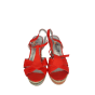 Azur - chaussures découpées compensées corail - T37 - très bon état