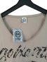 T-shirt manche longue col V basic dentelle beige taupe - XS - neuf avec son emballage